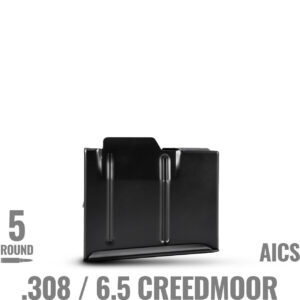 MDT Magazine - Metal, SA, .308/6.5 Creedmoor w/ Binder plate, 5 Round, BLK (102014-BLK)